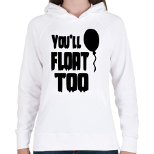 PRINTFASHION You'll float too! - Női kapucnis pulóver - Fehér női pulóver, kardigán