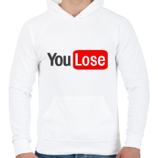 PRINTFASHION you lose - Férfi kapucnis pulóver - Fehér