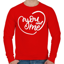 PRINTFASHION You & me - Férfi pulóver - Piros férfi pulóver, kardigán