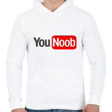 PRINTFASHION you noob - Férfi kapucnis pulóver - Fehér