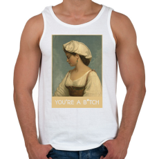 PRINTFASHION You're a b*tch - Festmény - Férfi atléta - Fehér