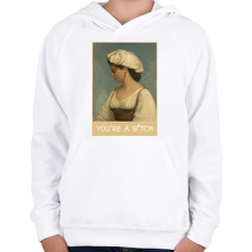 PRINTFASHION You're a b*tch - Festmény - Gyerek kapucnis pulóver - Fehér