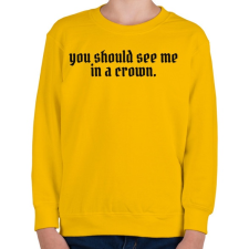 PRINTFASHION You should see me in a crown - Gyerek pulóver - Sárga gyerek pulóver, kardigán