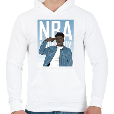 PRINTFASHION Youngboy NBA - Férfi kapucnis pulóver - Fehér