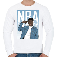 PRINTFASHION Youngboy NBA - Férfi pulóver - Fehér