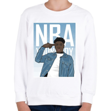 PRINTFASHION Youngboy NBA - Gyerek pulóver - Fehér gyerek póló