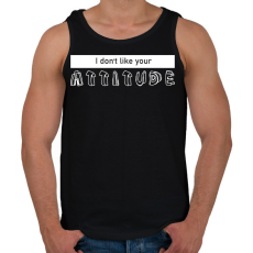 PRINTFASHION Your attitude - Férfi atléta - Fekete