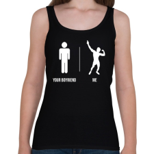 PRINTFASHION Your Boyfriend - Me - Zyzz Gym - Női atléta - Fekete női trikó