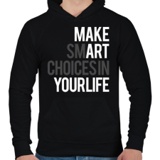 PRINTFASHION Your life - Férfi kapucnis pulóver - Fekete férfi pulóver, kardigán