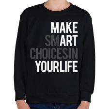 PRINTFASHION Your life - Gyerek pulóver - Fekete gyerek pulóver, kardigán