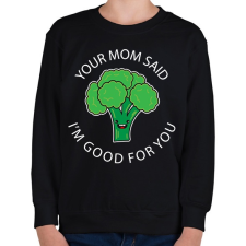 PRINTFASHION Your mom said - Gyerek pulóver - Fekete gyerek pulóver, kardigán