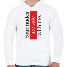 PRINTFASHION Your nudes - Telefontok - Férfi kapucnis pulóver - Fehér