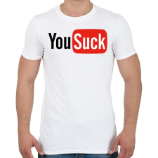 PRINTFASHION YouSuck - Férfi póló - Fehér férfi póló