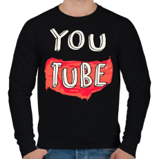 PRINTFASHION YouTube - Férfi pulóver - Fekete