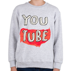 PRINTFASHION YouTube - Gyerek pulóver - Sport szürke