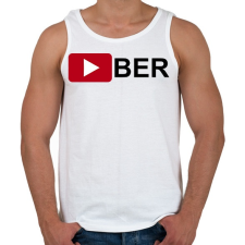 PRINTFASHION Youtuber - Férfi atléta - Fehér atléta, trikó