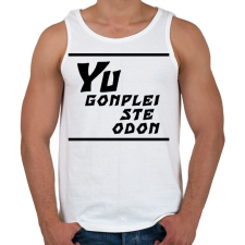 PRINTFASHION Yu gonplei ste odon - Férfi atléta - Fehér atléta, trikó