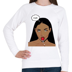 PRINTFASHION yummm - Női pulóver - Fehér