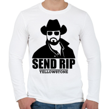 PRINTFASHION yyellowstone Send RIP - Férfi hosszú ujjú póló - Fehér férfi póló