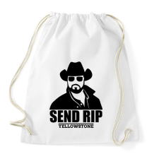 PRINTFASHION yyellowstone Send RIP - Sportzsák, Tornazsák - Fehér tornazsák