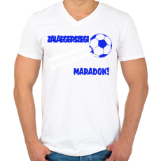 PRINTFASHION Zalaegerszegi drukker - Férfi V-nyakú póló - Fehér