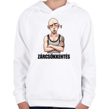 PRINTFASHION Zárcsökkentés - vicces mém karikatúra - Gyerek kapucnis pulóver - Fehér gyerek pulóver, kardigán