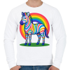 PRINTFASHION Zebra - Férfi pulóver - Fehér