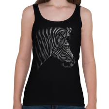 PRINTFASHION Zebra portré - Női atléta - Fekete női trikó