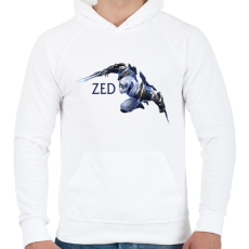 PRINTFASHION Zed - Férfi kapucnis pulóver - Fehér