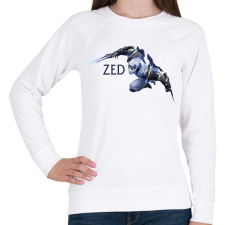 PRINTFASHION Zed - Női pulóver - Fehér női pulóver, kardigán