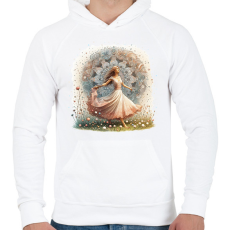 PRINTFASHION Zen lány - Férfi kapucnis pulóver - Fehér