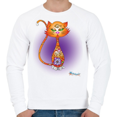 PRINTFASHION Zencic - Férfi pulóver - Fehér