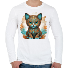 PRINTFASHION Zencica - Férfi hosszú ujjú póló - Fehér férfi póló