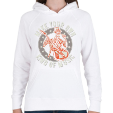 PRINTFASHION Zene 02 - Make your own... - Női kapucnis pulóver - Fehér női pulóver, kardigán