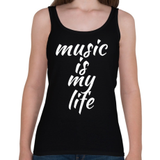 PRINTFASHION Zene az életem - Női atléta - Fekete