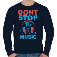 PRINTFASHION Zene - don't stop the music - Férfi pulóver - Sötétkék