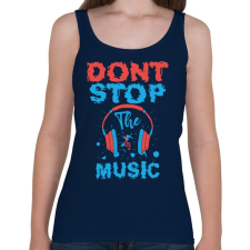 PRINTFASHION Zene - don't stop the music - Női atléta - Sötétkék női trikó