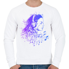 PRINTFASHION Zene hangulat - Férfi pulóver - Fehér férfi pulóver, kardigán