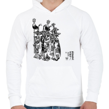 PRINTFASHION zenészek - Férfi kapucnis pulóver - Fehér férfi pulóver, kardigán