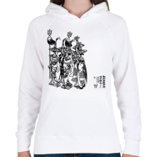 PRINTFASHION zenészek - Női kapucnis pulóver - Fehér női pulóver, kardigán