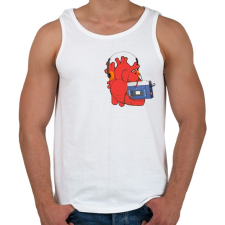 PRINTFASHION Zenét hallgató szív - Férfi atléta - Fehér atléta, trikó