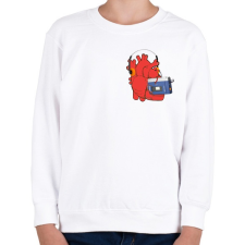 PRINTFASHION Zenét hallgató szív - Gyerek pulóver - Fehér gyerek pulóver, kardigán