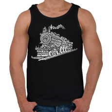 PRINTFASHION Zenevonat - Férfi atléta - Fekete