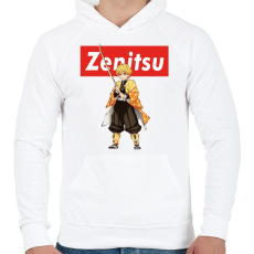PRINTFASHION Zenitsu - Férfi kapucnis pulóver - Fehér