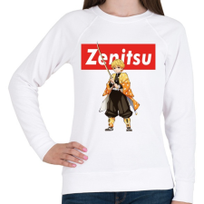 PRINTFASHION Zenitsu - Női pulóver - Fehér női pulóver, kardigán