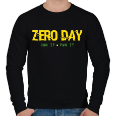 PRINTFASHION Zero day - 0day - Férfi pulóver - Fekete