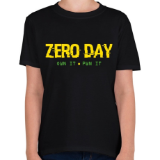 PRINTFASHION Zero day - 0day - Gyerek póló - Fekete