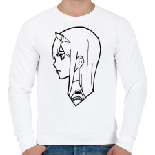 PRINTFASHION Zero Two - Férfi pulóver - Fehér férfi pulóver, kardigán