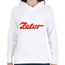 PRINTFASHION Zetor logo - Női kapucnis pulóver - Fehér női pulóver, kardigán