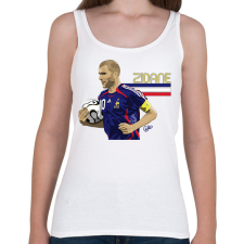 PRINTFASHION Zidane - Női atléta - Fehér női trikó